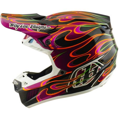 Casque TROY LEE DESIGNS SE5 Carbon MIPS – Torched noir/violet, Taille L