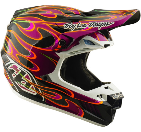 Casque TROY LEE DESIGNS SE5 Carbon MIPS – Torched noir/violet, Taille L