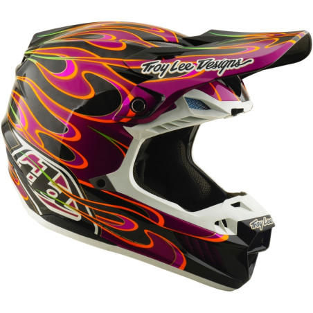 Casque TROY LEE DESIGNS SE5 Carbon MIPS – Torched noir/violet, Taille L