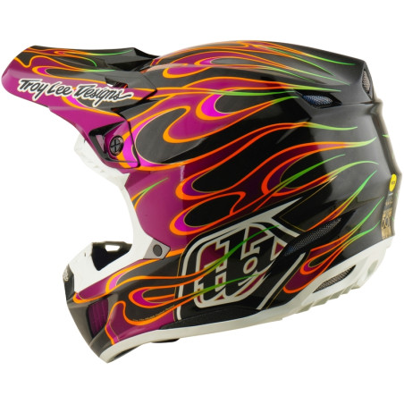 Casque TROY LEE DESIGNS SE5 Carbon MIPS – Torched noir/violet, Taille XS