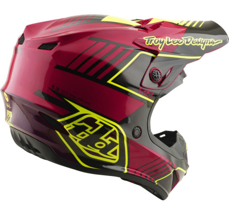 Casque enfant TROY LEE DESIGNS GP Pro MIPS – Segment Fuchsia, Taille YM