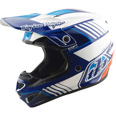 Casque TROY LEE DESIGNS GP Pro MIPS – Segment bleu/blanc, Taille XS