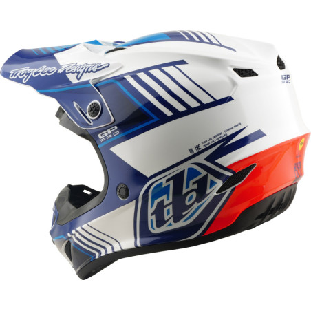 Casque TROY LEE DESIGNS GP Pro MIPS – Segment bleu/blanc, Taille XS