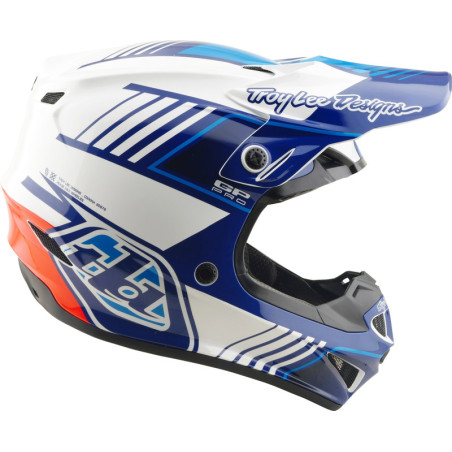 Casque TROY LEE DESIGNS GP Pro MIPS – Segment bleu/blanc, Taille XS