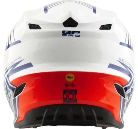 Casque TROY LEE DESIGNS GP Pro MIPS – Segment bleu/blanc, Taille XXL