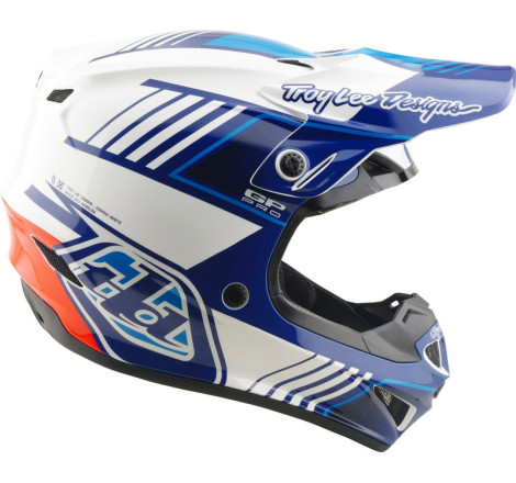 Casque TROY LEE DESIGNS GP Pro MIPS – Segment bleu/blanc, Taille S