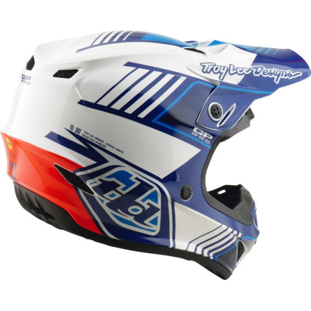Casque TROY LEE DESIGNS GP Pro MIPS – Segment bleu/blanc, Taille M