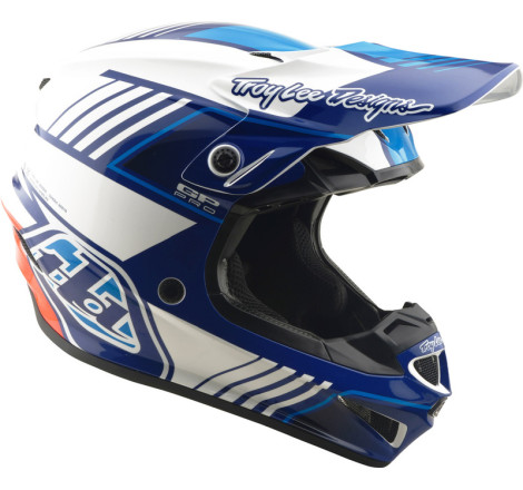 Casque TROY LEE DESIGNS GP Pro MIPS – Segment bleu/blanc, Taille M