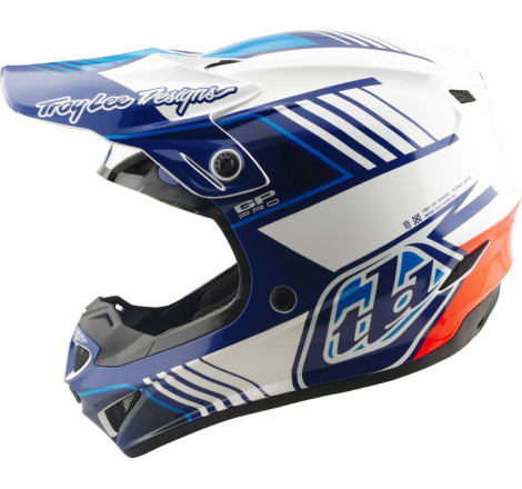 Casque TROY LEE DESIGNS GP Pro MIPS – Segment bleu/blanc, Taille L