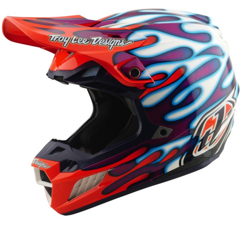 Casque TROY LEE DESIGNS SE5 Composite MIPS – Overspray violet/blanc, Taille S