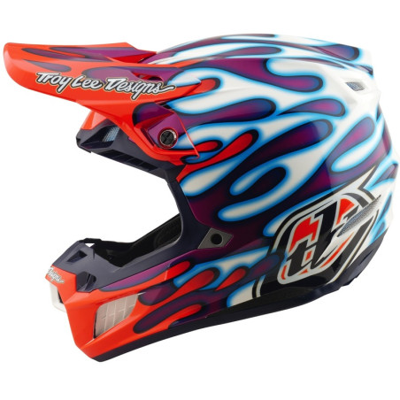 Casque TROY LEE DESIGNS SE5 Composite MIPS – Overspray violet/blanc, Taille S