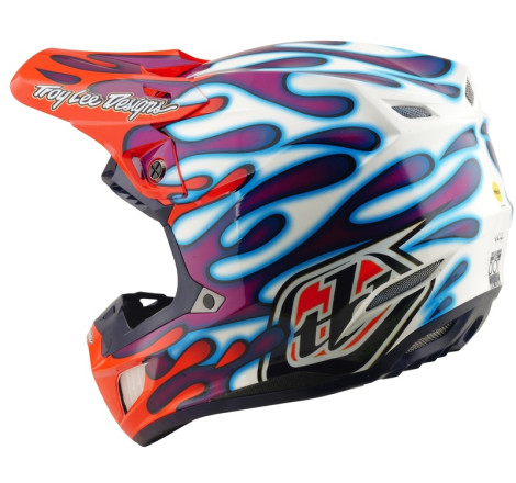 Casque TROY LEE DESIGNS SE5 Composite MIPS – Overspray violet/blanc, Taille S