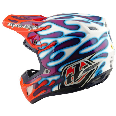 Casque TROY LEE DESIGNS SE5 Composite MIPS – Overspray violet/blanc, Taille S