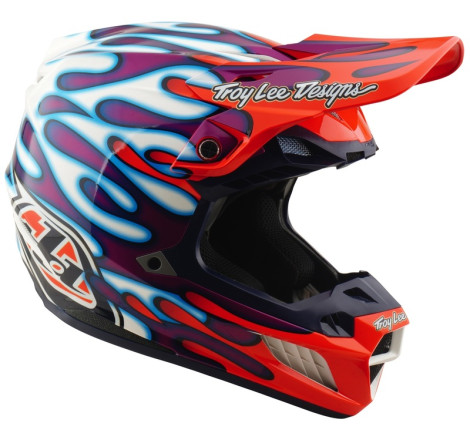 Casque TROY LEE DESIGNS SE5 Composite MIPS – Overspray violet/blanc, Taille S
