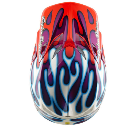 Casque TROY LEE DESIGNS SE5 Composite MIPS – Overspray violet/blanc, Taille S