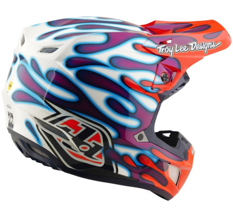 Casque TROY LEE DESIGNS SE5 Composite MIPS – Overspray violet/blanc, Taille M