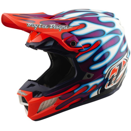 Casque TROY LEE DESIGNS SE5 Composite MIPS – Overspray violet/blanc, Taille L