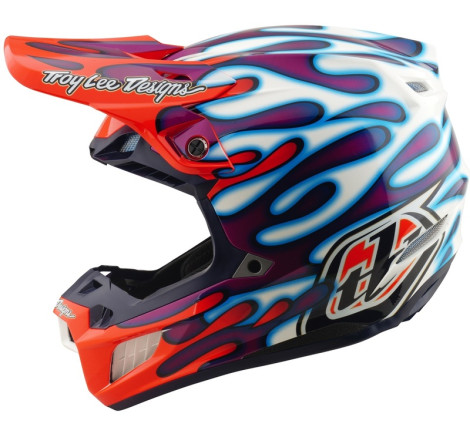 Casque TROY LEE DESIGNS SE5 Composite MIPS – Overspray violet/blanc, Taille L