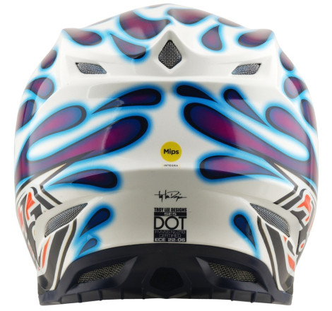Casque TROY LEE DESIGNS SE5 Composite MIPS – Overspray violet/blanc, Taille L