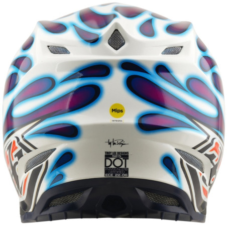 Casque TROY LEE DESIGNS SE5 Composite MIPS – Overspray violet/blanc, Taille L