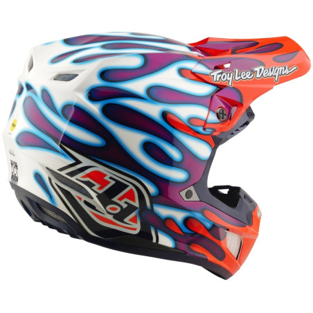 Casque TROY LEE DESIGNS SE5 Composite MIPS – Overspray violet/blanc, Taille L