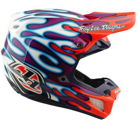 Casque TROY LEE DESIGNS SE5 Composite MIPS – Overspray violet/blanc, Taille L