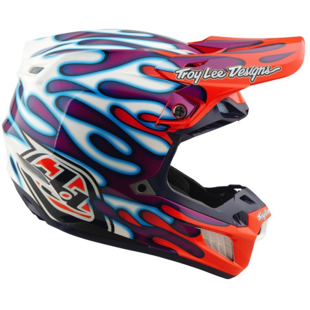 Casque TROY LEE DESIGNS SE5 Composite MIPS – Overspray violet/blanc, Taille L