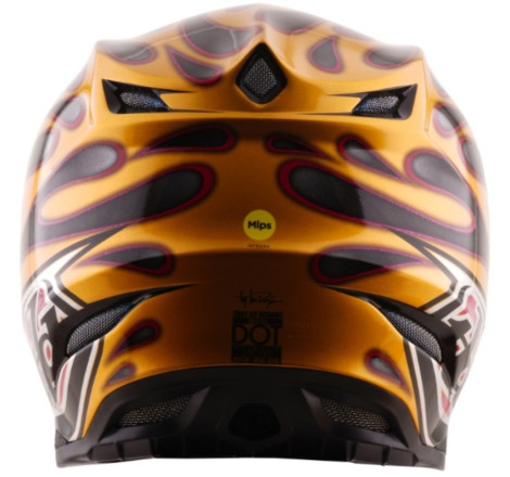 Casque TROY LEE DESIGNS SE5 Carbon MIPS – Overspray noir/or, Taille XS
