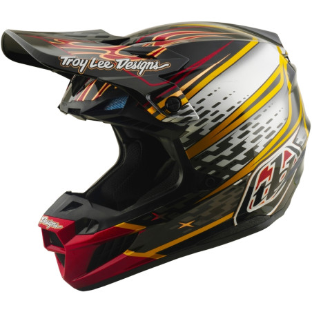 Casque TROY LEE DESIGNS SE5 Composite MIPS – Wings noir, Taille XL