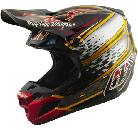 Casque TROY LEE DESIGNS SE5 Composite MIPS – Wings noir, Taille XL
