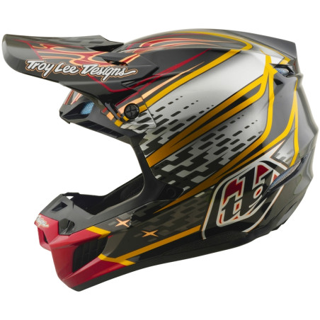 Casque TROY LEE DESIGNS SE5 Composite MIPS – Wings noir, Taille XL