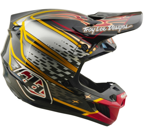 Casque TROY LEE DESIGNS SE5 Composite MIPS – Wings noir, Taille XL