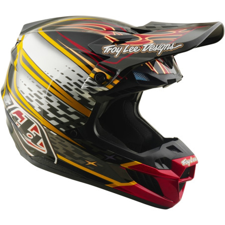 Casque TROY LEE DESIGNS SE5 Composite MIPS – Wings noir, Taille XXL