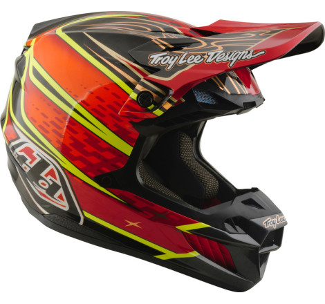 Casque TROY LEE DESIGNS SE5 Carbon MIPS – Wings rouge, Taille S