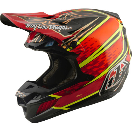 Casque TROY LEE DESIGNS SE5 Carbon MIPS – Wings rouge, Taille XXL