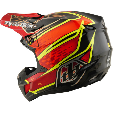 Casque TROY LEE DESIGNS SE5 Carbon MIPS – Wings rouge, Taille XXL