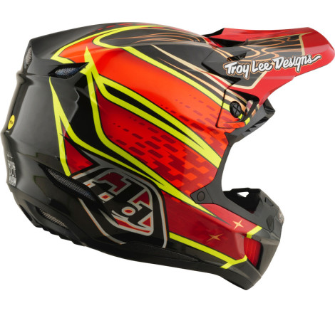 Casque TROY LEE DESIGNS SE5 Carbon MIPS – Wings rouge, Taille XXL