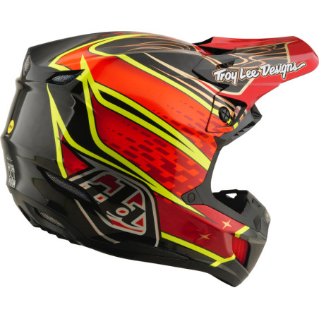 Casque TROY LEE DESIGNS SE5 Carbon MIPS – Wings rouge, Taille XXL