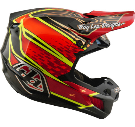 Casque TROY LEE DESIGNS SE5 Carbon MIPS – Wings rouge, Taille XXL
