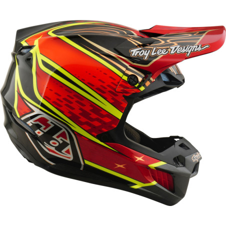 Casque TROY LEE DESIGNS SE5 Carbon MIPS – Wings rouge, Taille XXL