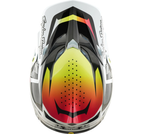 Casque TROY LEE DESIGNS SE5 Carbon MIPS – Lined Up blanc, Taille S