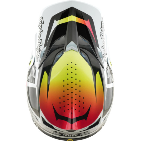 Casque TROY LEE DESIGNS SE5 Carbon MIPS – Lined Up blanc, Taille XS