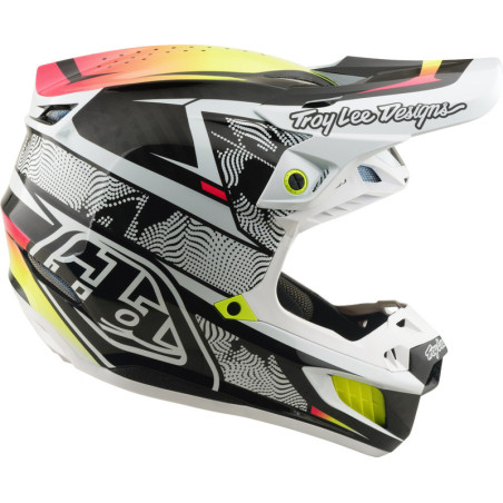 Casque TROY LEE DESIGNS SE5 Carbon MIPS – Lined Up blanc, Taille L