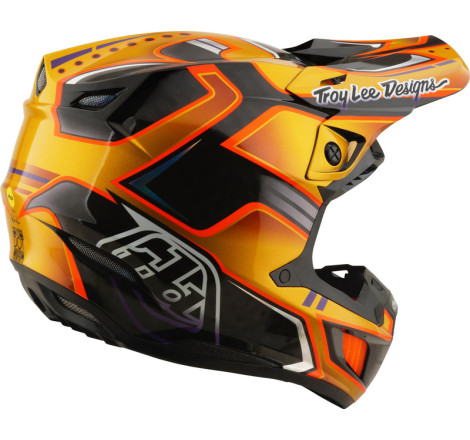 Casque TROY LEE DESIGNS SE5 Carbon MIPS – Crest Gold, Taille XL