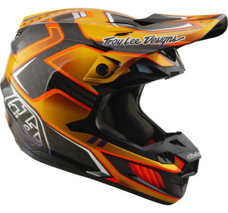 Casque TROY LEE DESIGNS SE5 Carbon MIPS – Crest Gold, Taille XL