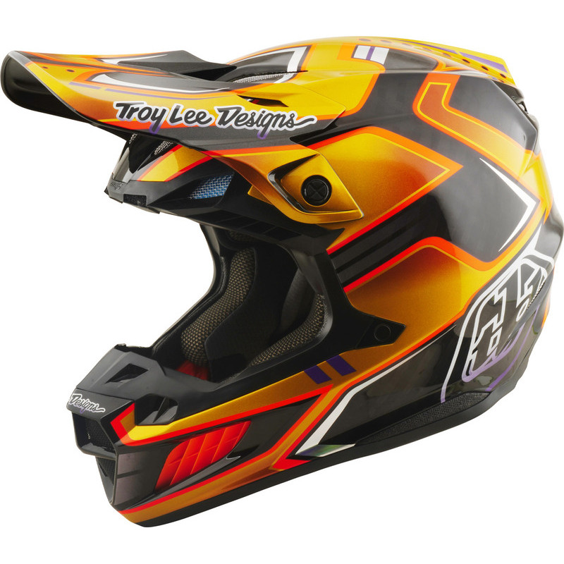 Casque TROY LEE DESIGNS SE5 Carbon MIPS – Crest Gold, Taille S