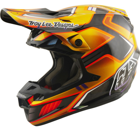 Casque TROY LEE DESIGNS SE5 Carbon MIPS – Crest Gold, Taille S