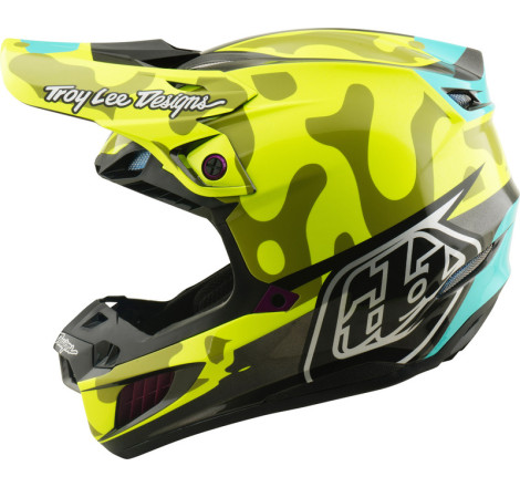Casque TROY LEE DESIGNS SE5 Composite MIPS – Myth jaune fluo, Taille M