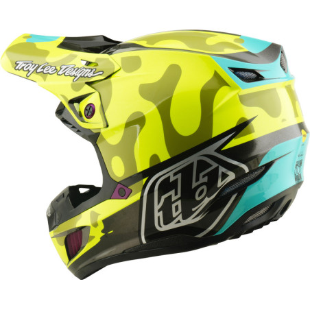 Casque TROY LEE DESIGNS SE5 Composite MIPS – Myth jaune fluo, Taille M