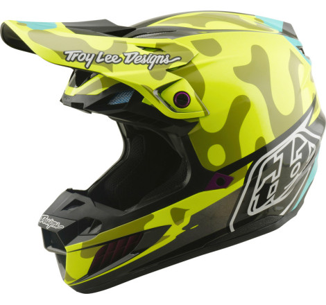 Casque TROY LEE DESIGNS SE5 Composite MIPS – Myth jaune fluo, Taille XXL